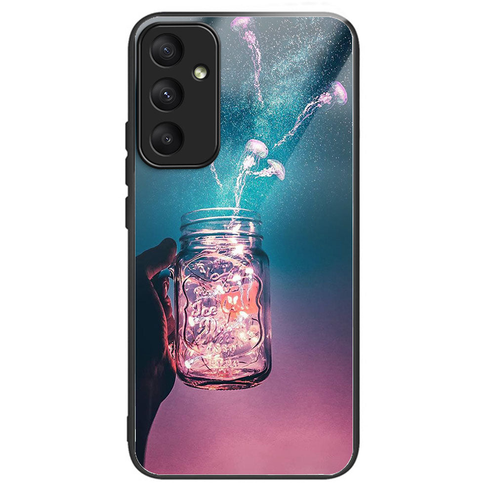 For Samsung Galaxy A35 5G Tempered Glass Phone Case Pattern Drop Protection - Columns Crown