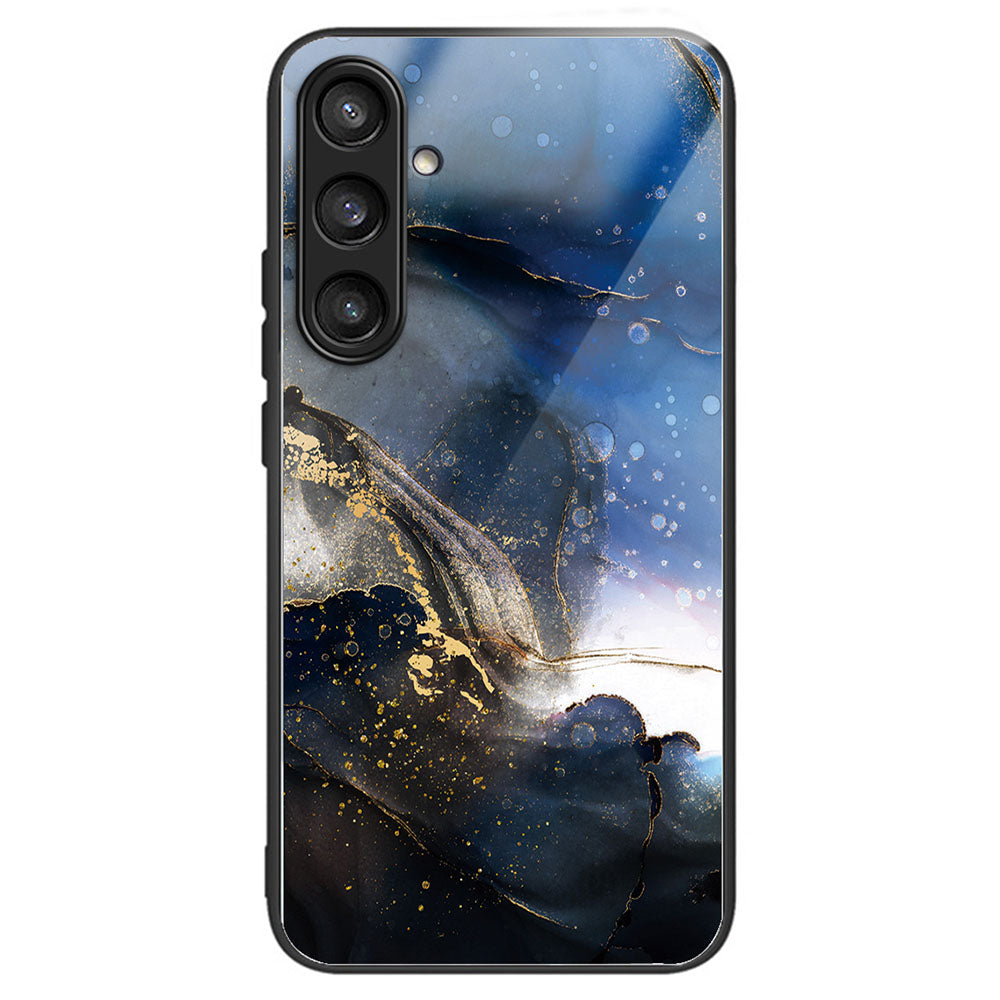 For Samsung Galaxy S23 FE Protective Phone Case Tempered Glass Pattern Printing - Columns Crown