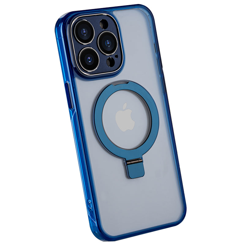 For iPhone 14 Pro Slim Case TPU+PC Kickstand Phone Case Compatible with MagSafe - Blue