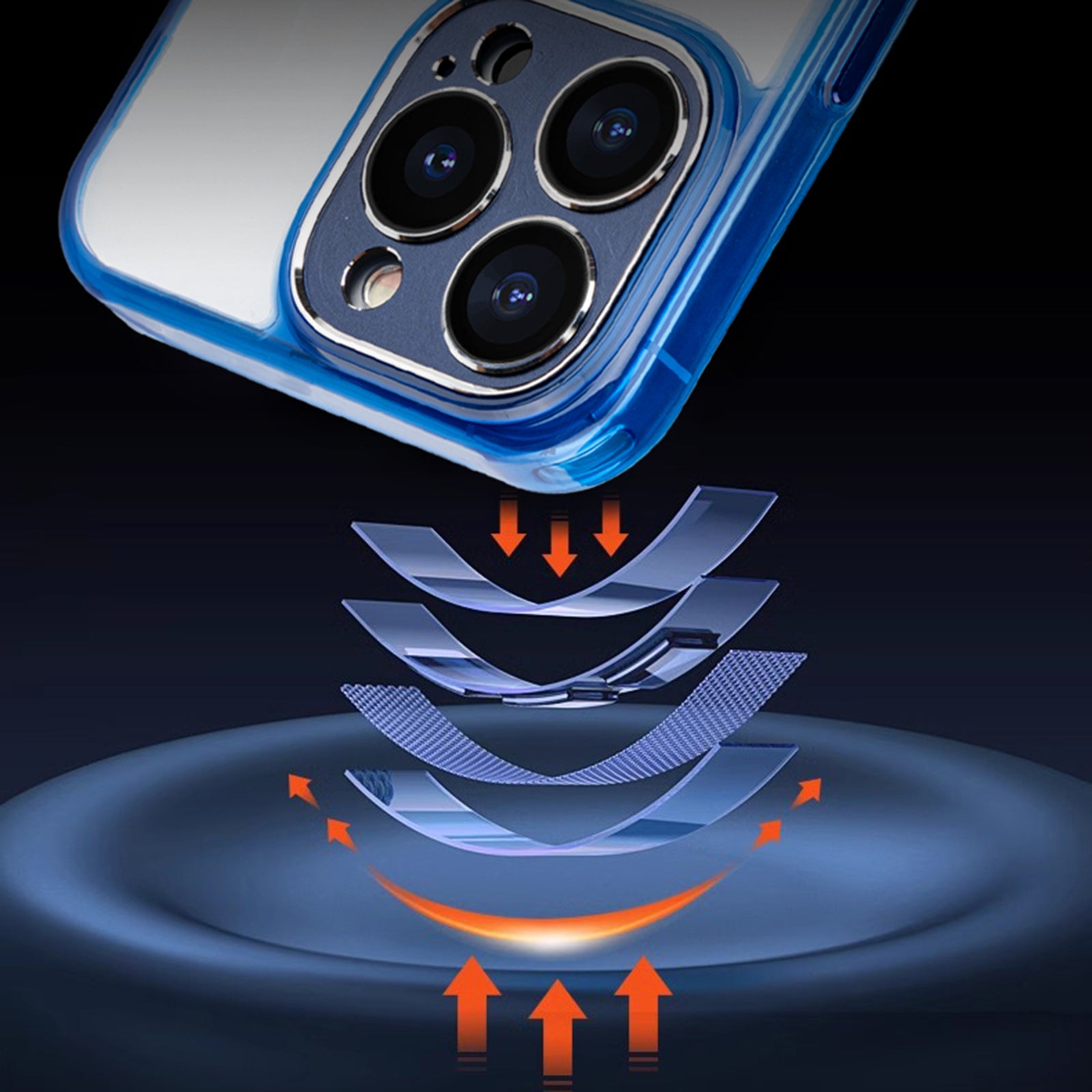 For iPhone 14 Pro Slim Case TPU+PC Kickstand Phone Case Compatible with MagSafe - Blue