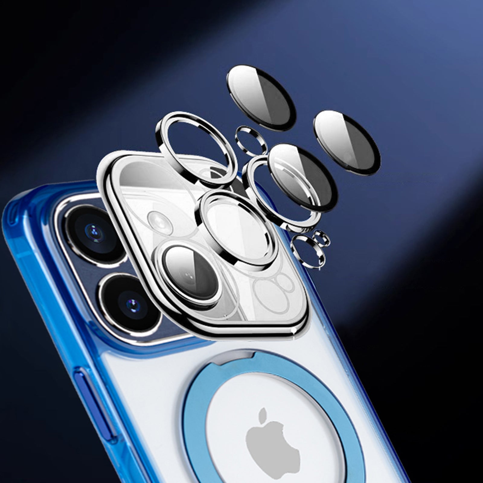 For iPhone 13 Pro Max 6.7 inch TPU+PC Case Compatible with MagSafe Phone Cover with Kickstand - Red
