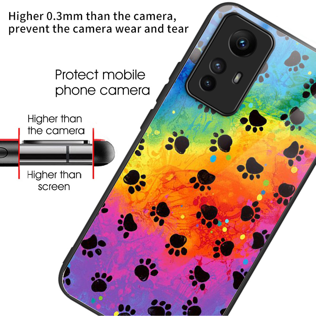 For Xiaomi Redmi Note 12S 4G Case Pattern Printing Protective Phone Cover - Footprint