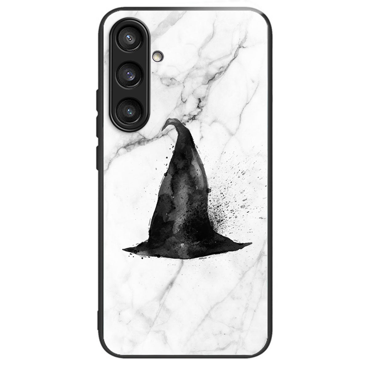 For Samsung Galaxy S24 Tempered Glass Back Case TPU Edge Phone Cover - Columns Crown