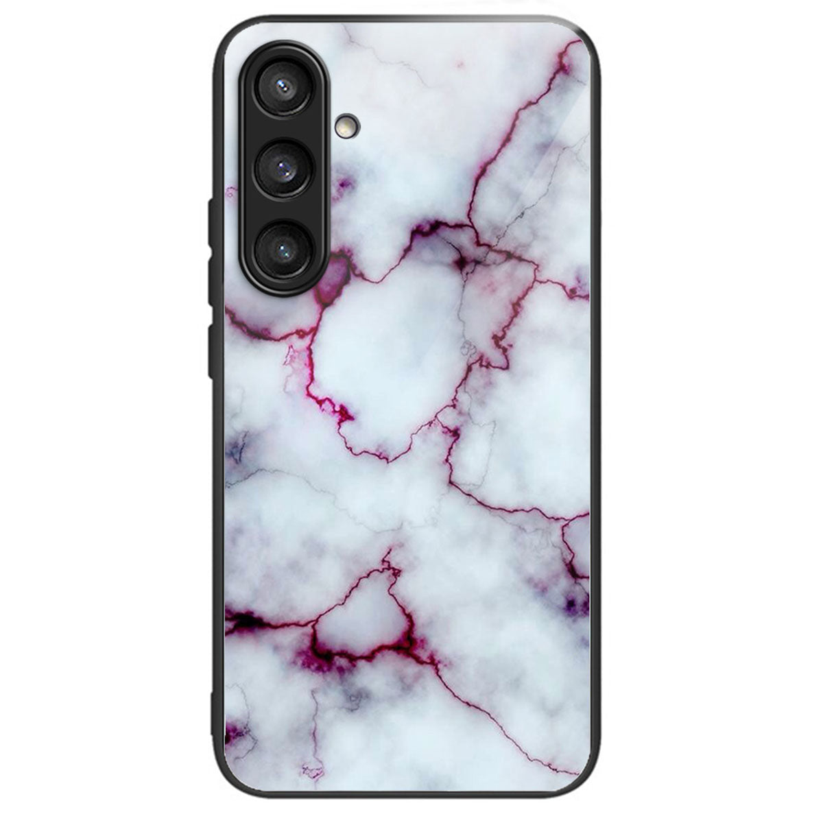 For Samsung Galaxy S24+ Phone Case Tempered Glass+TPU Cover Pattern Printing - Columns Crown