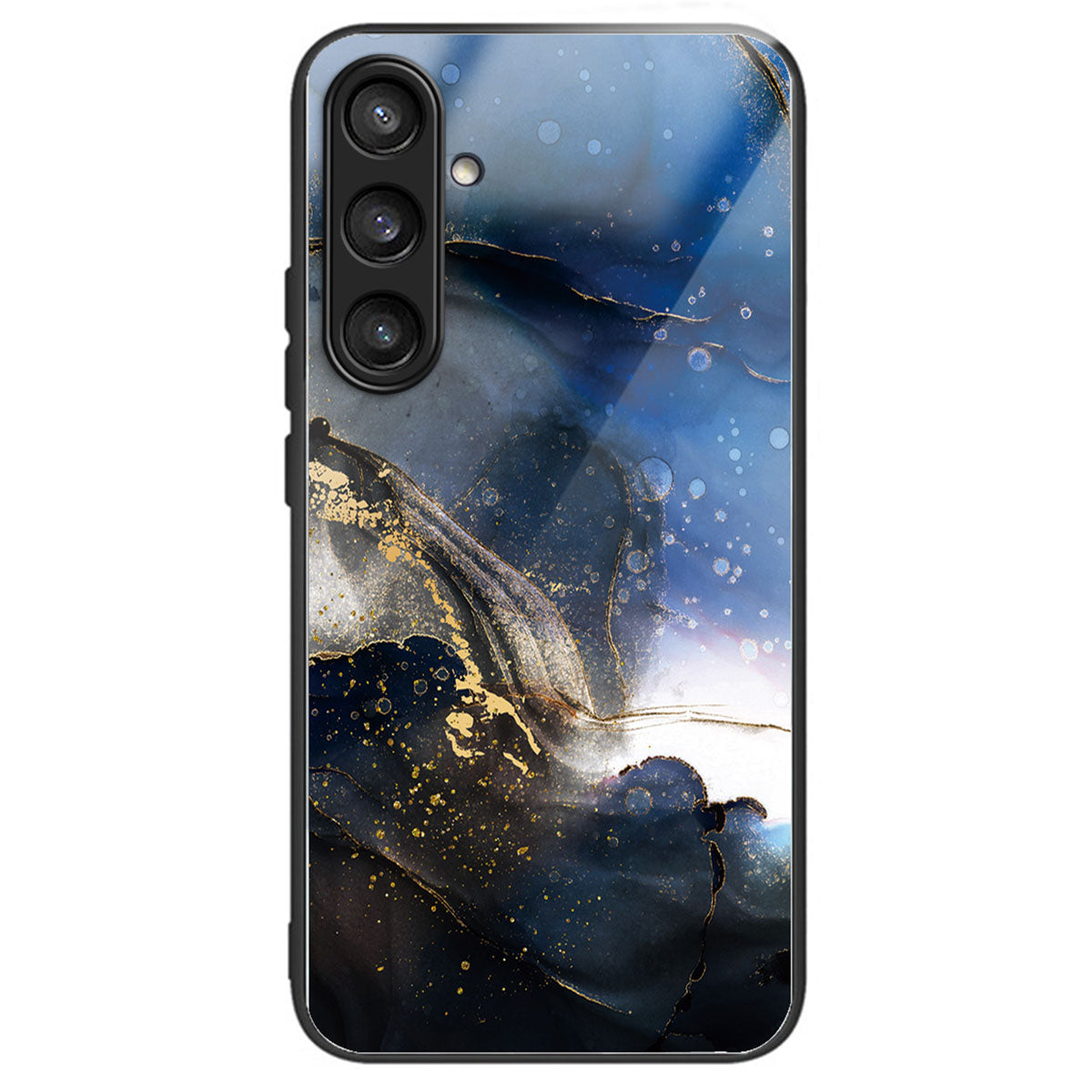 For Samsung Galaxy S24+ Phone Case Tempered Glass+TPU Cover Pattern Printing - Columns Crown