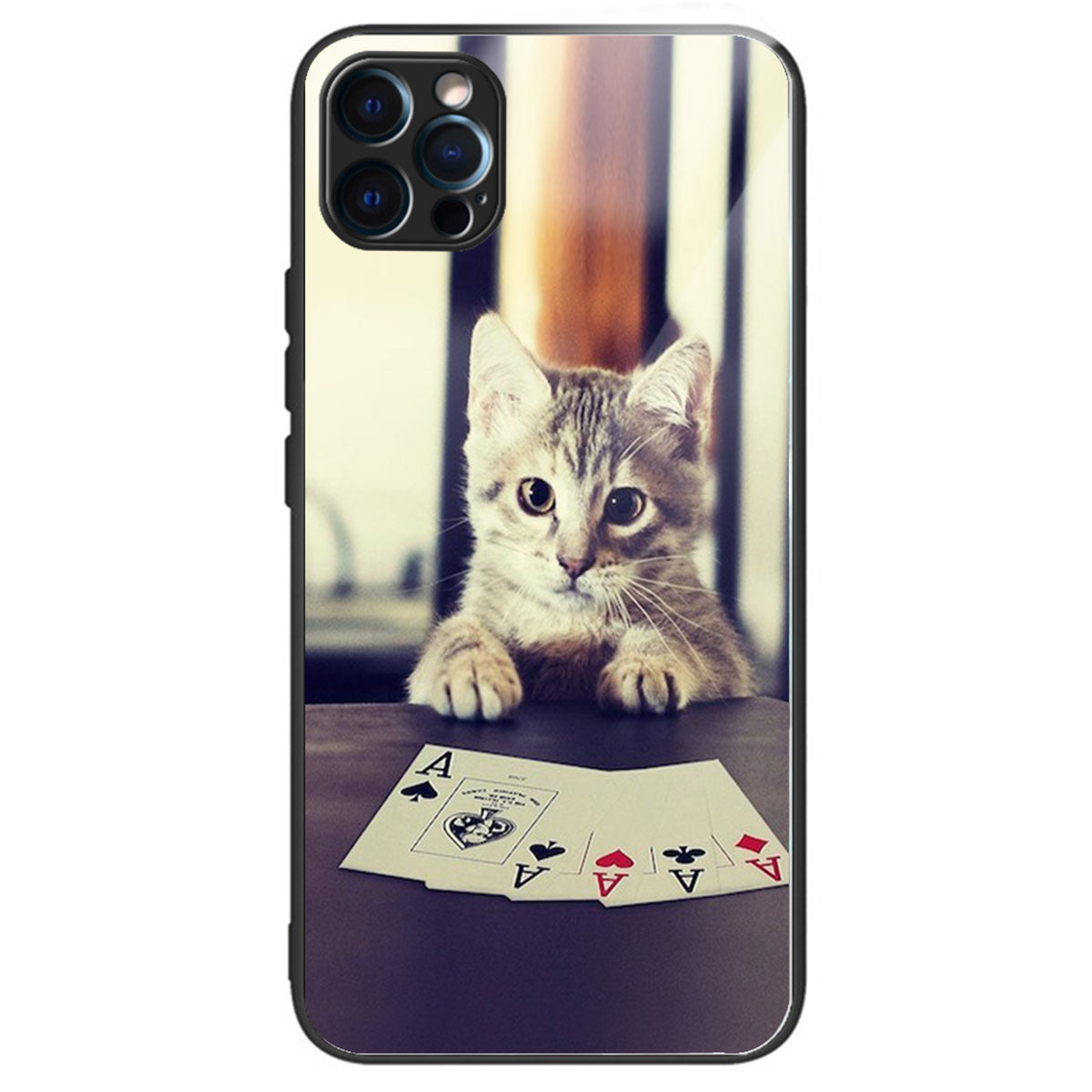 For iPhone 15 Pro Max Tempered Glass+TPU Case Pattern Printed Phone Cover - Footprint
