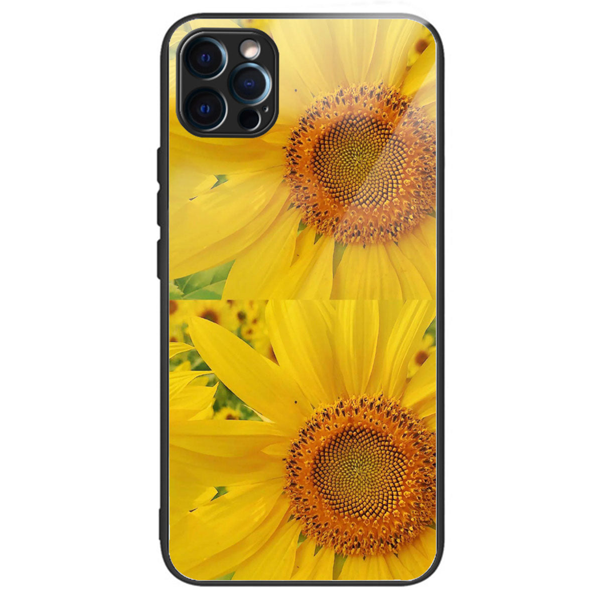 For iPhone 15 Pro Max Tempered Glass+TPU Case Pattern Printed Phone Cover - Footprint