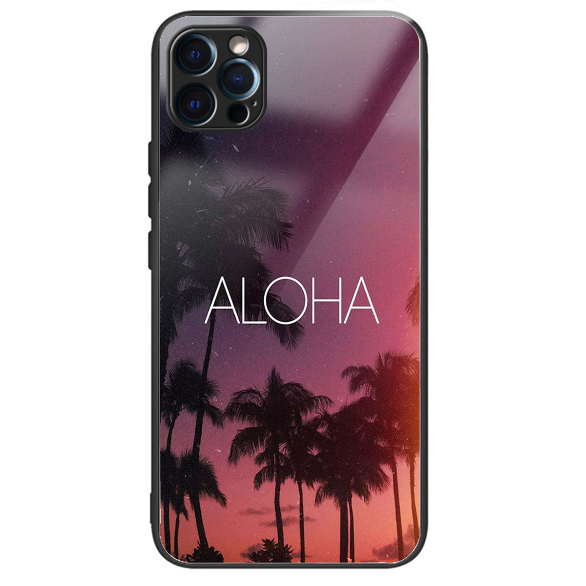 For iPhone 15 Pro Max Tempered Glass+TPU Case Pattern Printed Phone Cover - Footprint