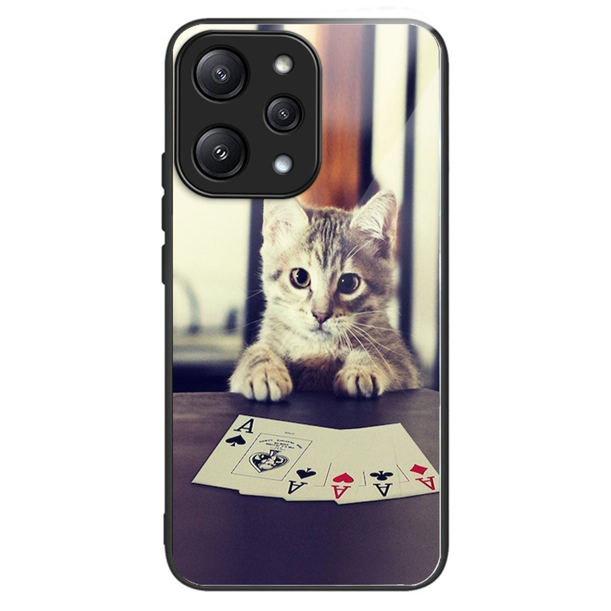 For Xiaomi Redmi 12 5G (Global) / Poco M6 Pro 5G Phone Case TPU Frame Tempered Glass Back Cover - Brilliant Heart