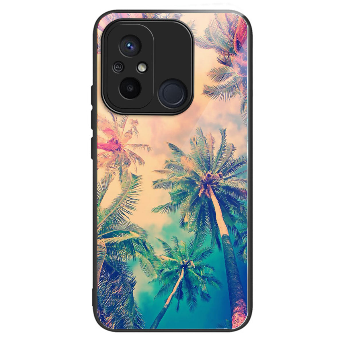 For Xiaomi Redmi 12C 4G Tempered Glass Case Pattern Printing Shockproof Phone Cover -  Eagle