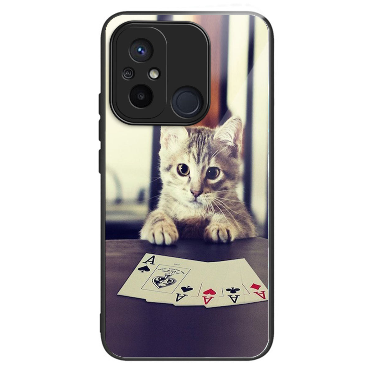 For Xiaomi Redmi 12C 4G Tempered Glass Case Pattern Printing Shockproof Phone Cover -  Eagle