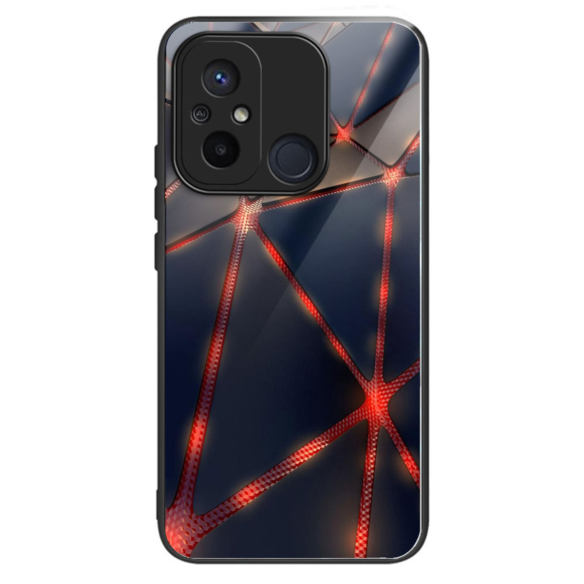 For Xiaomi Redmi 12C 4G Tempered Glass Case Pattern Printing Shockproof Phone Cover -  Eagle