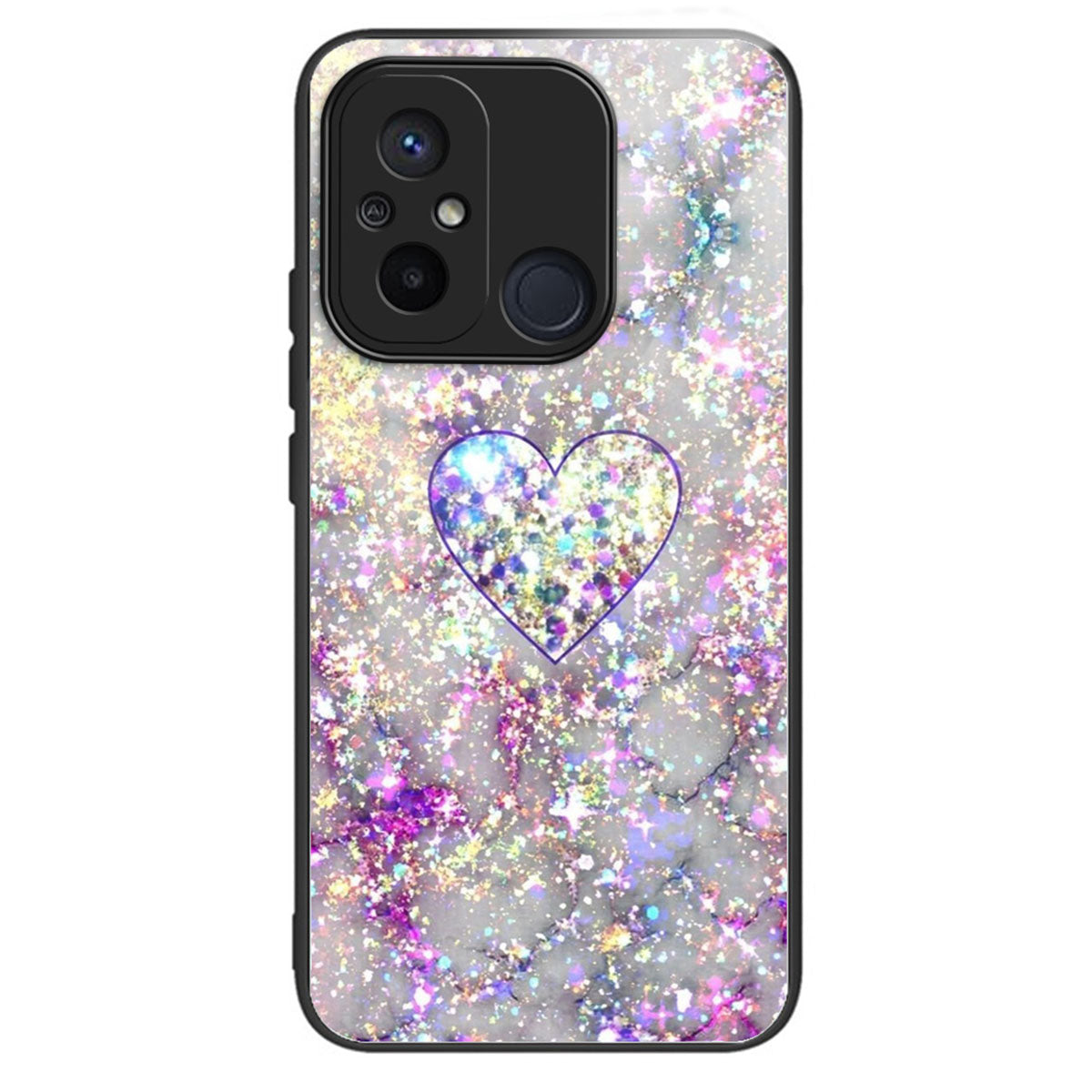 For Xiaomi Redmi 12C 4G Tempered Glass Case Pattern Printing Shockproof Phone Cover -  Eagle