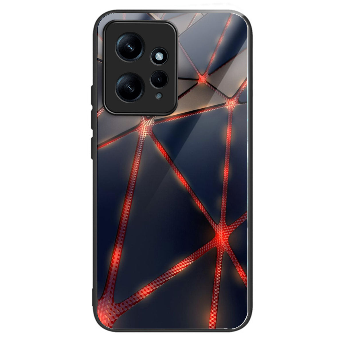 For Xiaomi Redmi Note 12 4G Phone Case Tempered Glass+TPU Anti-drop Cover - Ginkgo Leaves
