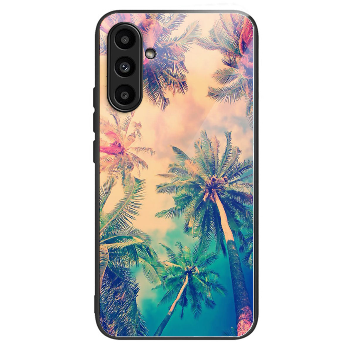 For Samsung Galaxy A14 4G / 5G Phone Cover Pattern Printing Tempered Glass Case - Footprint