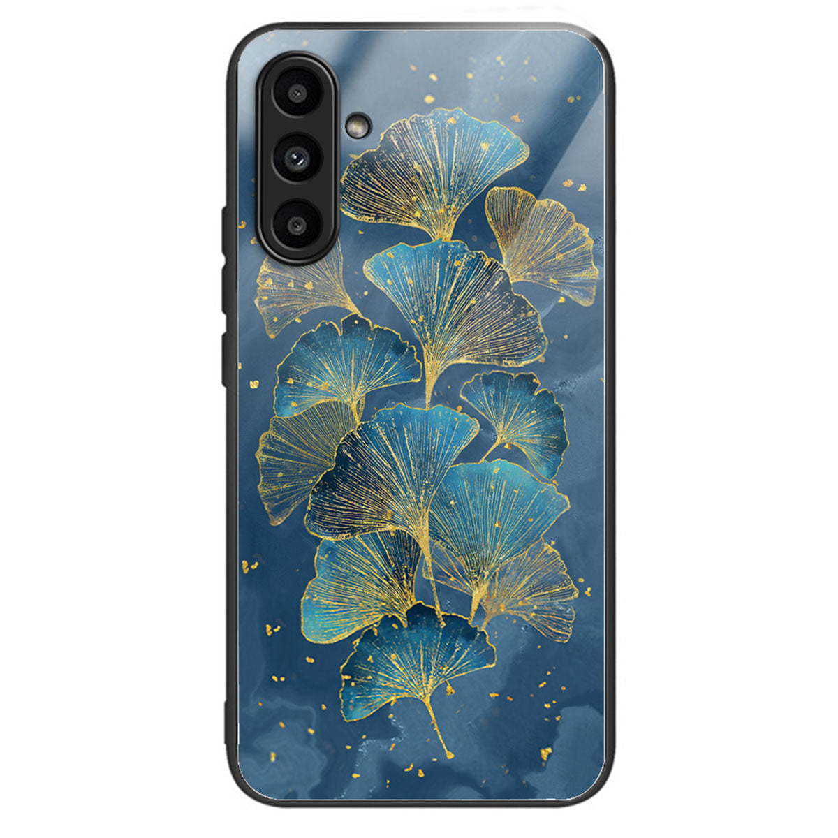 For Samsung Galaxy A14 4G / 5G Phone Cover Pattern Printing Tempered Glass Case - Footprint