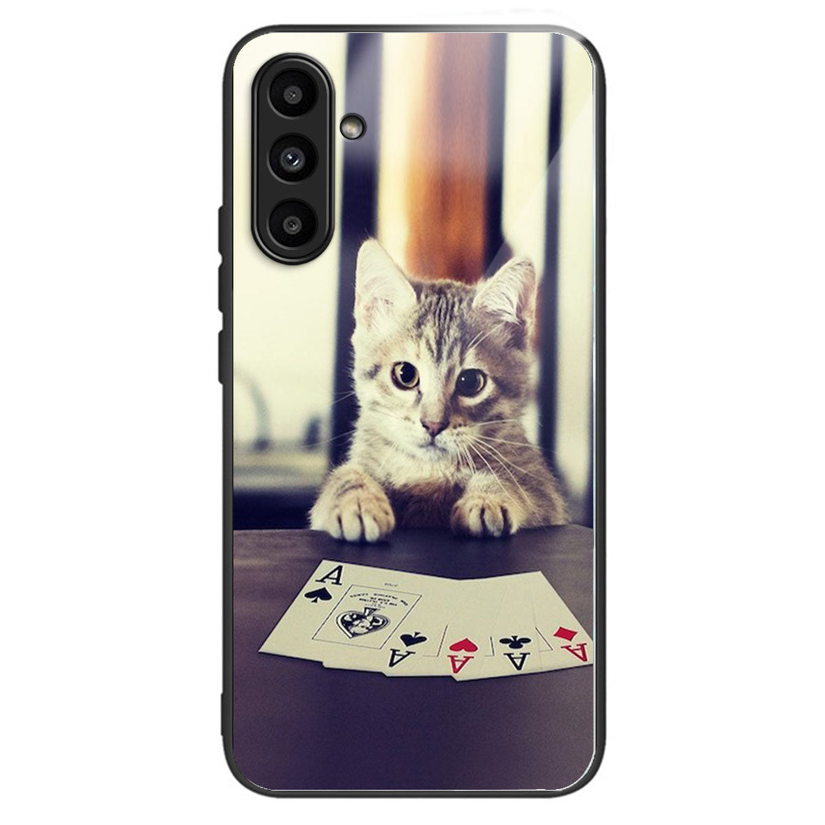 For Samsung Galaxy A14 4G / 5G Phone Cover Pattern Printing Tempered Glass Case - Footprint