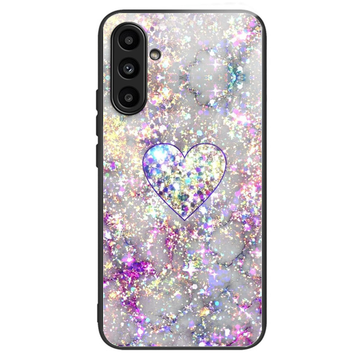 For Samsung Galaxy A14 4G / 5G Phone Cover Pattern Printing Tempered Glass Case - Footprint
