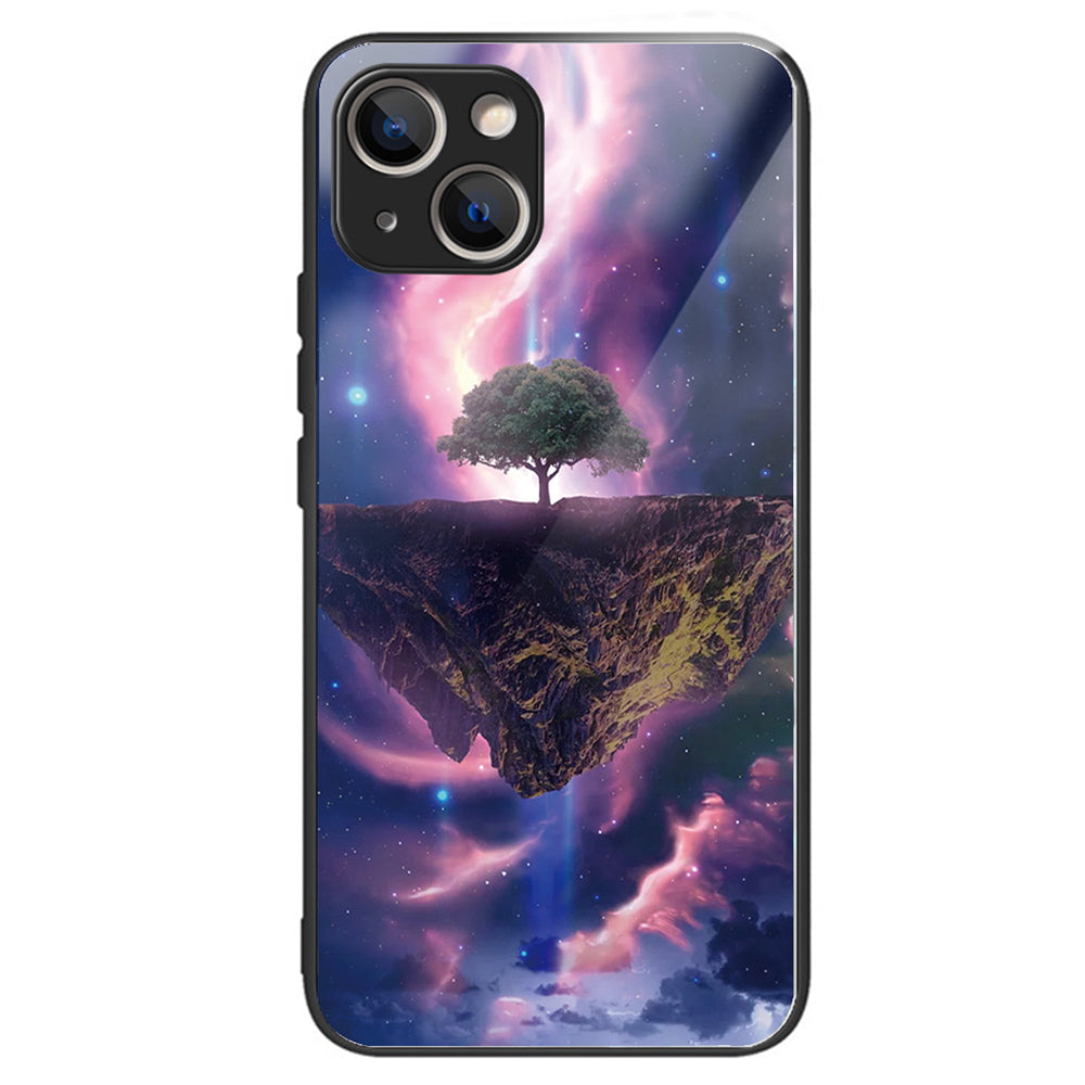 For iPhone 15 Plus Tempered Glass Phone Case Shockproof Pattern Printed Cover - Arrow