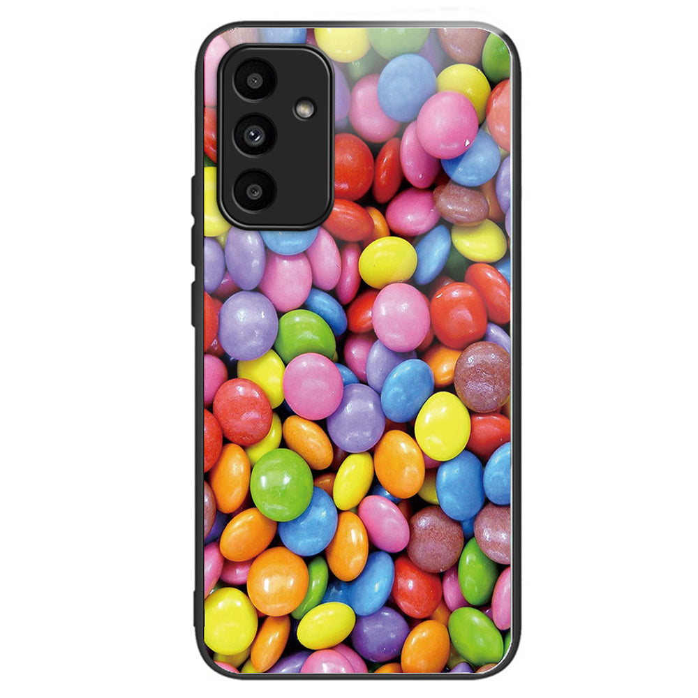 For Samsung Galaxy A15 4G / 5G Case Tempered Glass Phone Cover with Pattern Design - Colorful Flowers