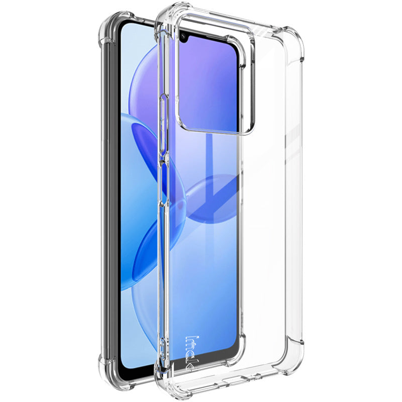 IMAK for Xiaomi Redmi 13C 5G / Redmi 13R 5G Clear TPU Case Anti-drop Airbag Protection - Transparent Black