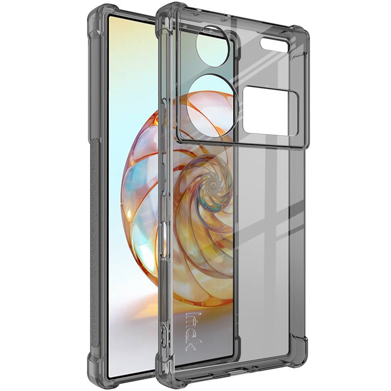 IMAK TPU Case for ZTE nubia Z60 Ultra Anti-drop Phone Cover Airbag Protection - Transparent Black