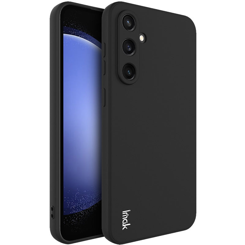 IMAK UC-4 Series for Samsung Galaxy S23 FE TPU Case Straight Edge Phone Back Cover - Black