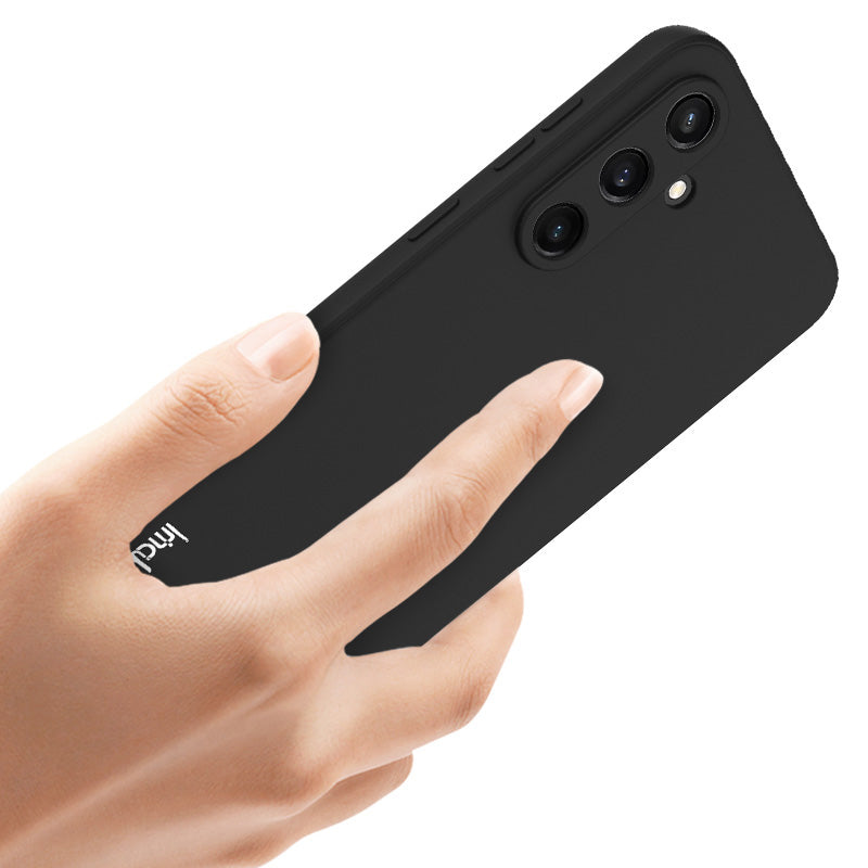 IMAK UC-4 Series for Samsung Galaxy S23 FE TPU Case Straight Edge Phone Back Cover - Black