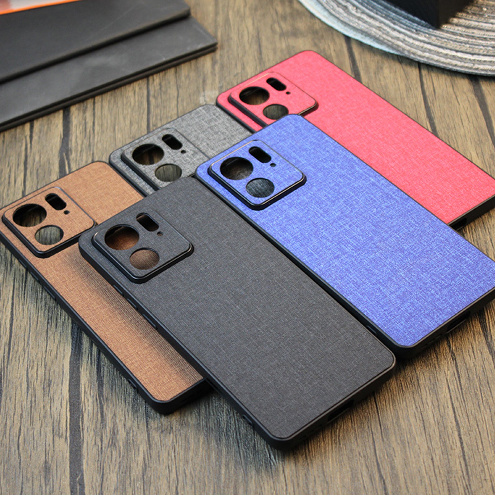 For Motorola Edge 40 5G Case Hard Protective Phone Cover with Cloth Texture - Grey