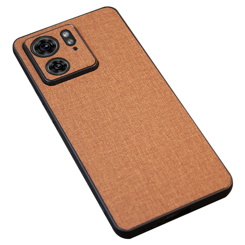 For Motorola Edge 40 5G Case Hard Protective Phone Cover with Cloth Texture - Grey