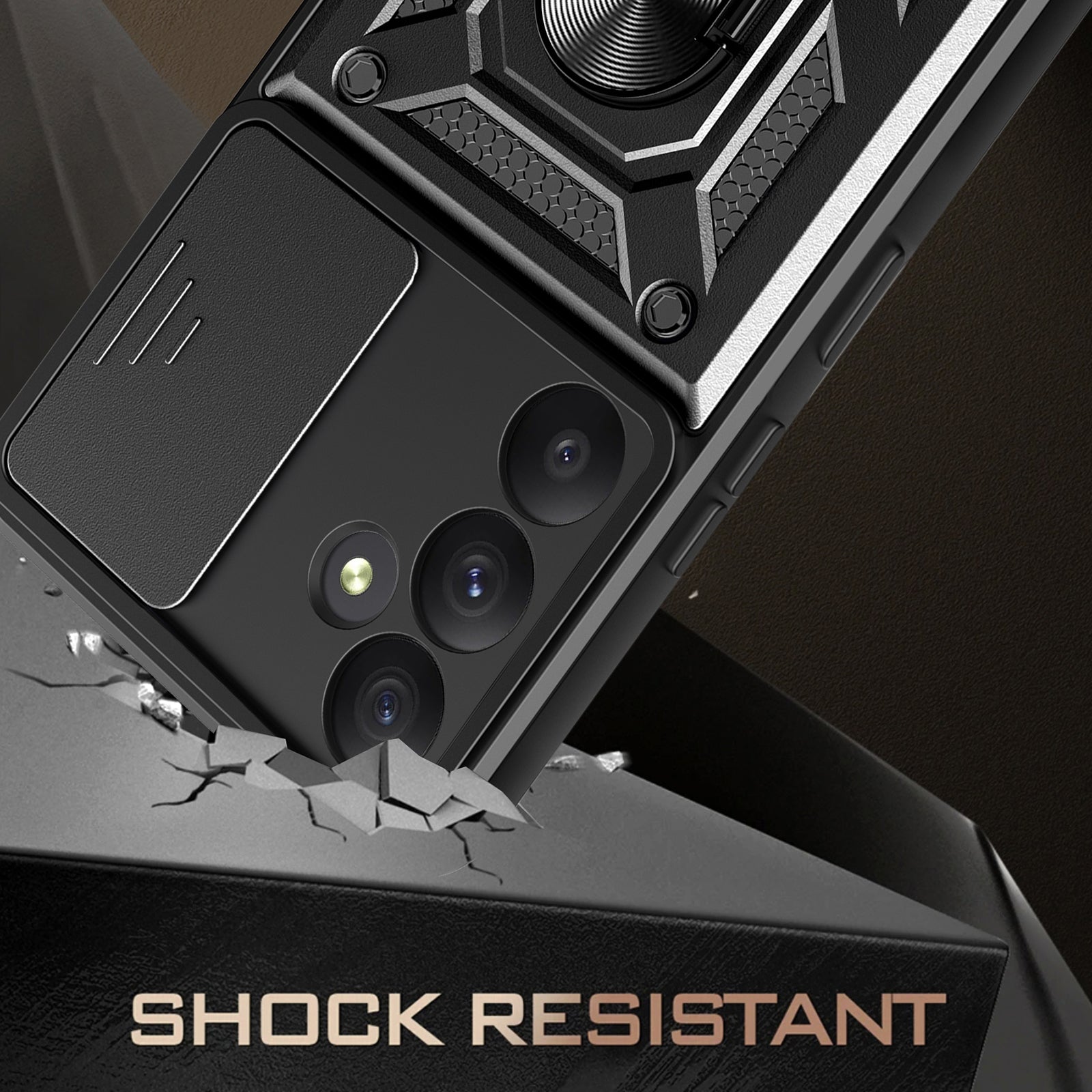 For Samsung Galaxy A35 5G Case Slim-Fit PC+TPU Kickstand Protective Back Shell - Rose Gold