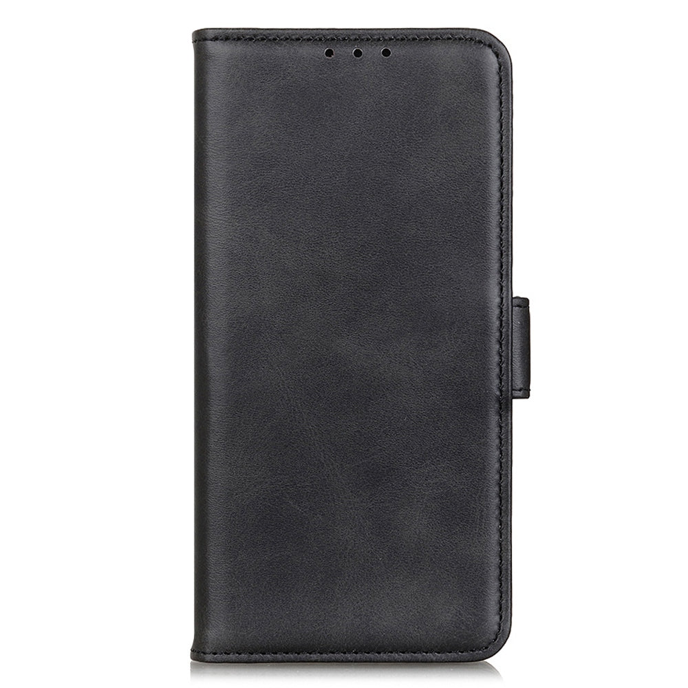 For Samsung Galaxy Xcover7 Leather Folio Wallet Case Stand Protective Flip Phone Cover - Black