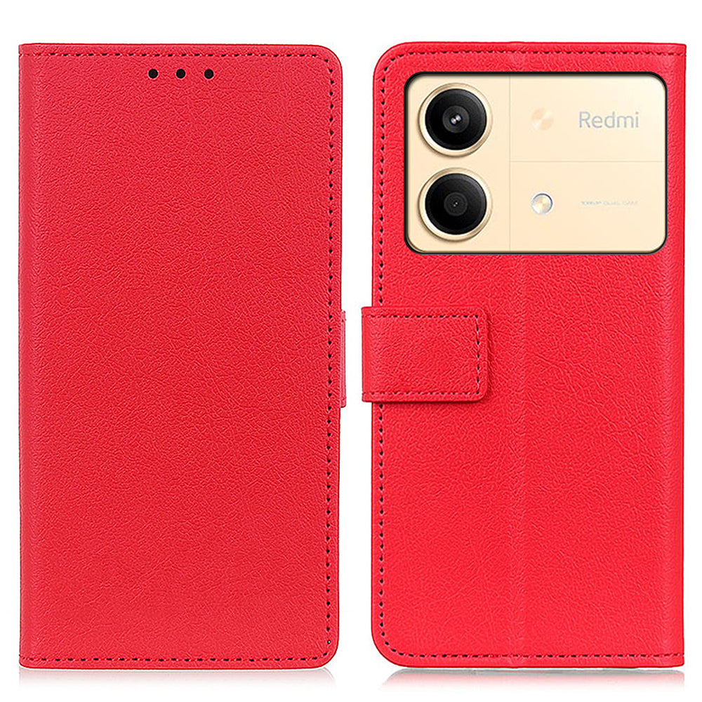 For Xiaomi Redmi Note 13R Pro 5G Case Wallet Stand Drop Protection Phone Cover - Black