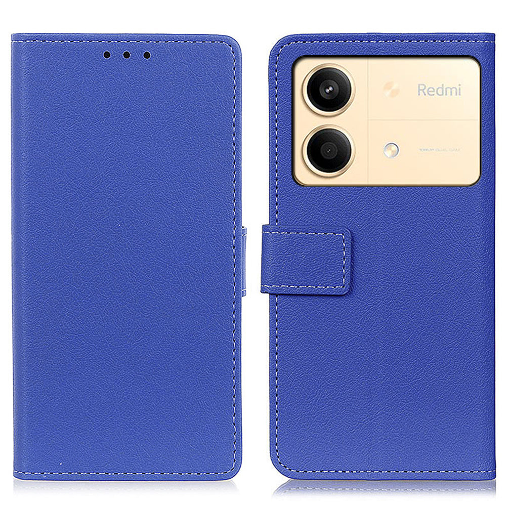 For Xiaomi Redmi Note 13R Pro 5G Case Wallet Stand Drop Protection Phone Cover - Black