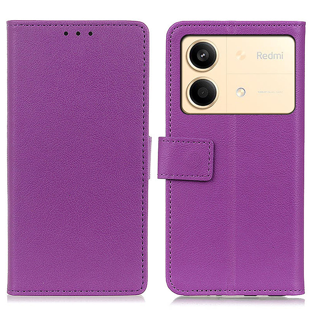 For Xiaomi Redmi Note 13R Pro 5G Case Wallet Stand Drop Protection Phone Cover - Black