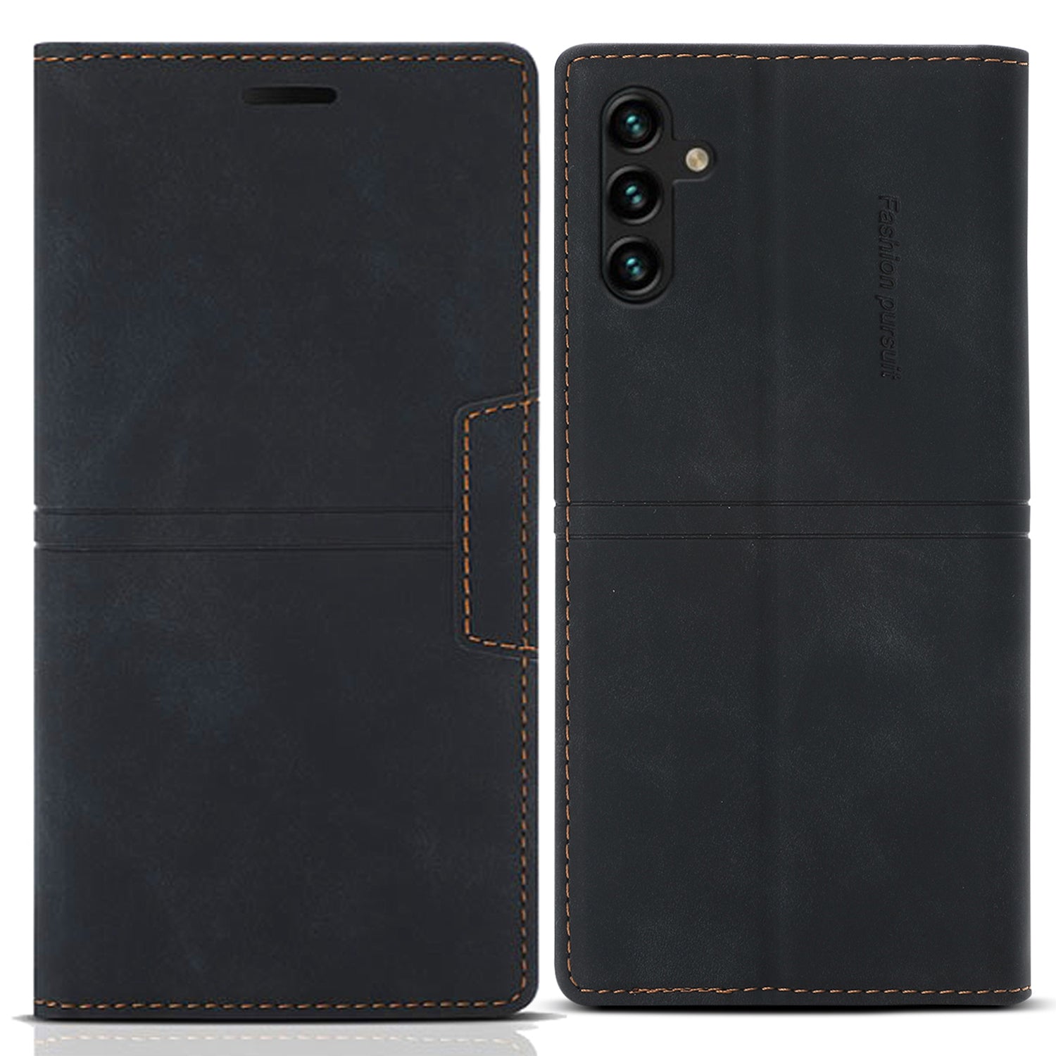 For Samsung Galaxy A55 5G Cell Phone Case Anti-drop Wallet Leather Shockproof Stand Cover - Purple