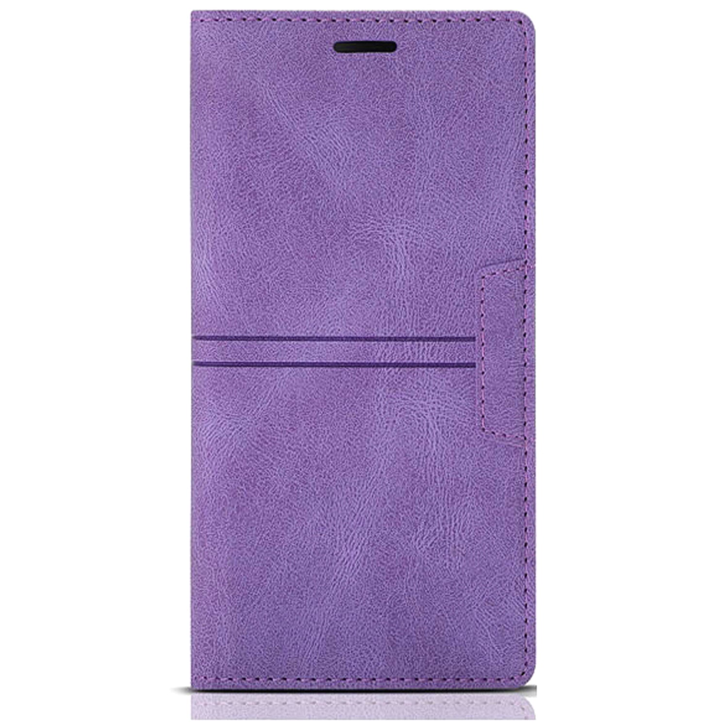 For Samsung Galaxy A35 5G Cell Phone Case Magnetic Auto Closing Flip Stand Wallet Leather Cover - Purple