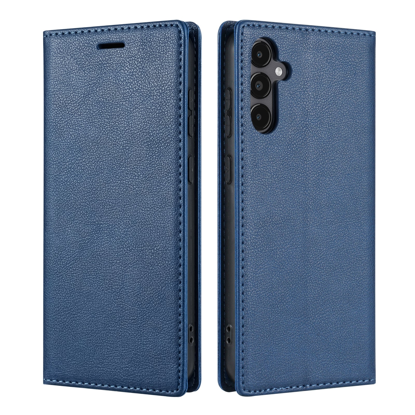 BKS-001 For Samsung Galaxy A35 5G Magnetic Case PU Leather+TPU Card Holder Phone Cover - Brown