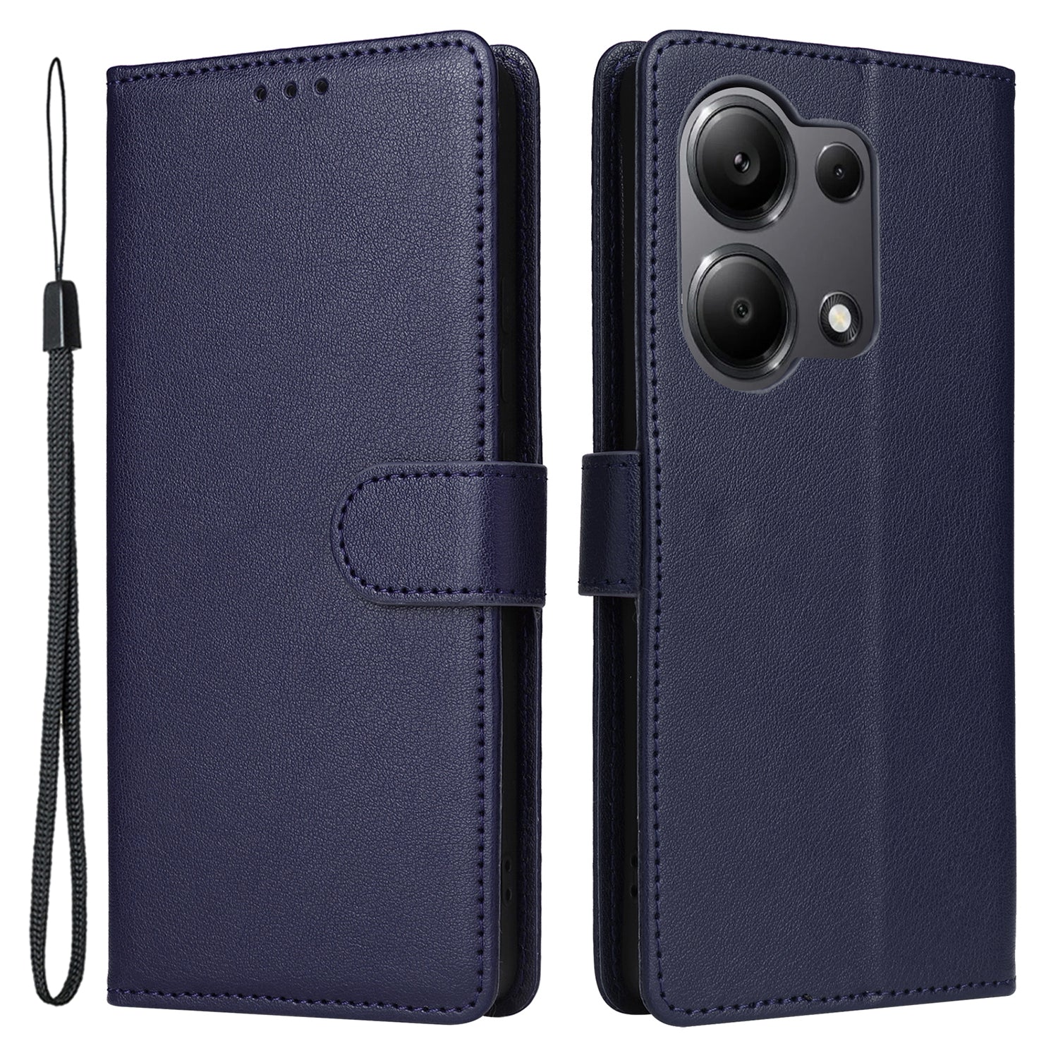 For Xiaomi Redmi Note 13 Pro 4G / Poco M6 Pro 4G Leather Case Card Slots Phone Stand Cover