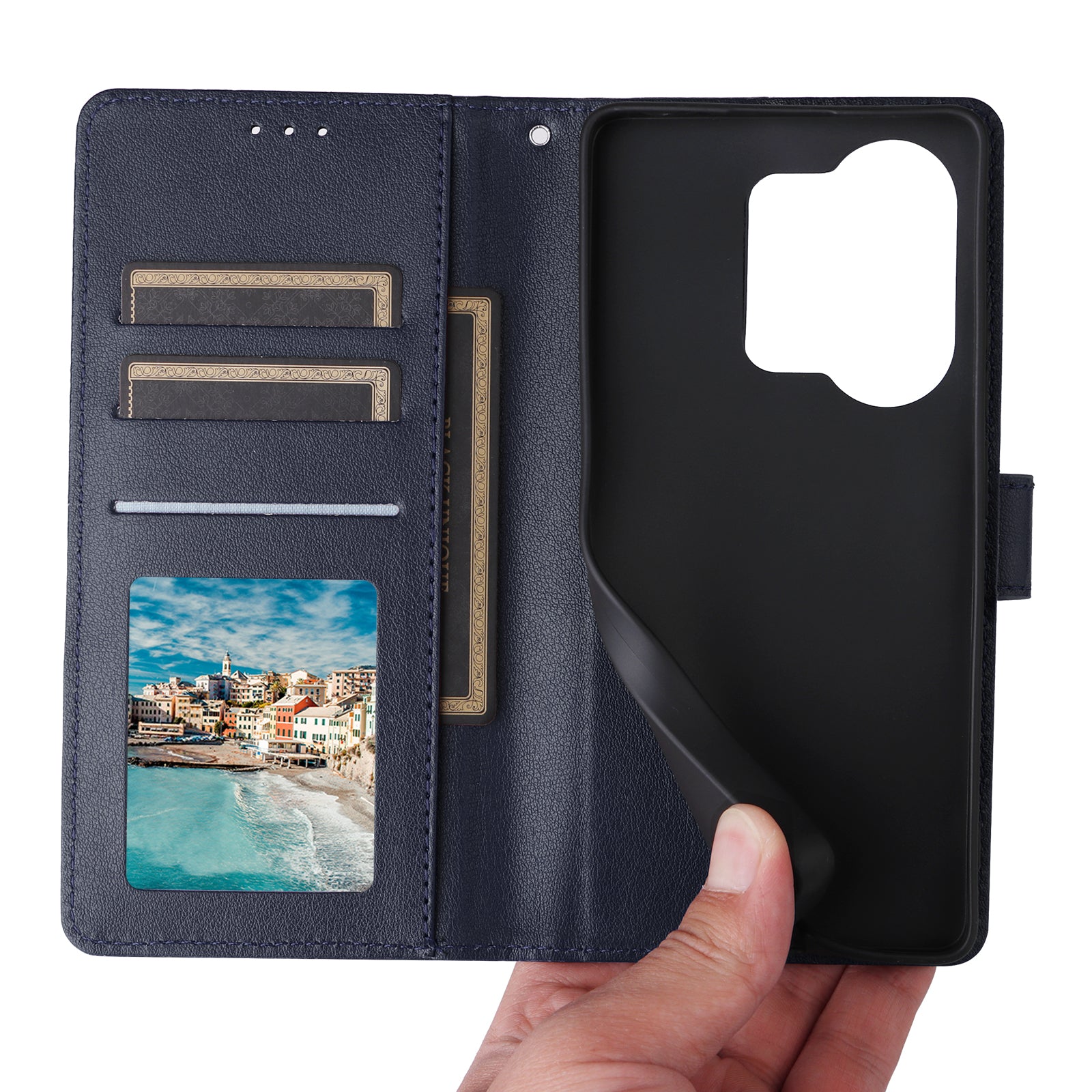 For Xiaomi Redmi Note 13 Pro 4G / Poco M6 Pro 4G Leather Case Card Slots Phone Stand Cover