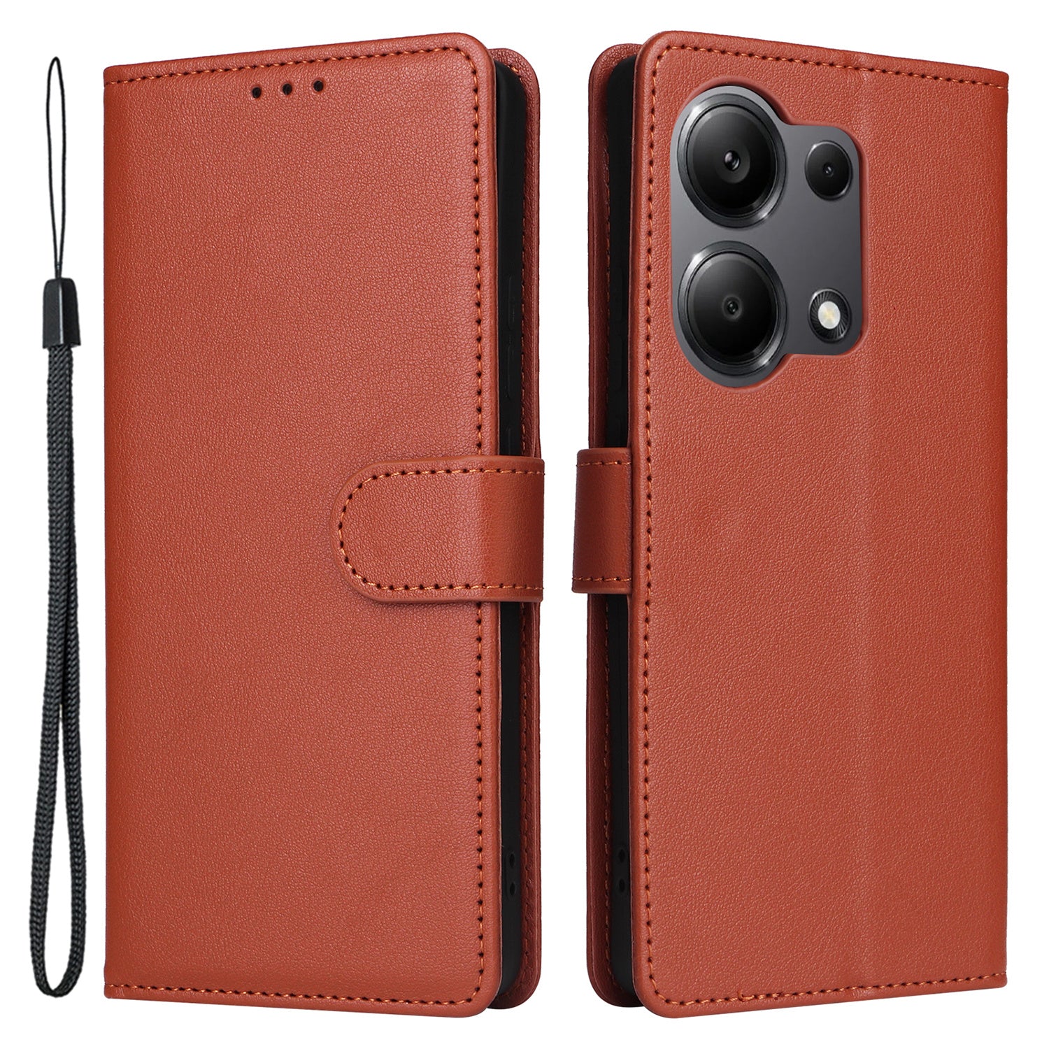 For Xiaomi Redmi Note 13 Pro 4G / Poco M6 Pro 4G Leather Case Card Slots Phone Stand Cover