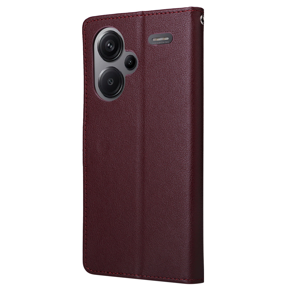 For Xiaomi Redmi Note 13 Pro+ 5G Case PU Leather Stand Phone Cover with 3 Card Slots