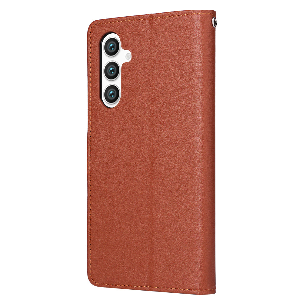 For Samsung Galaxy S24 Case PU Leather Wallet Phone Cover Magnetic Clasp