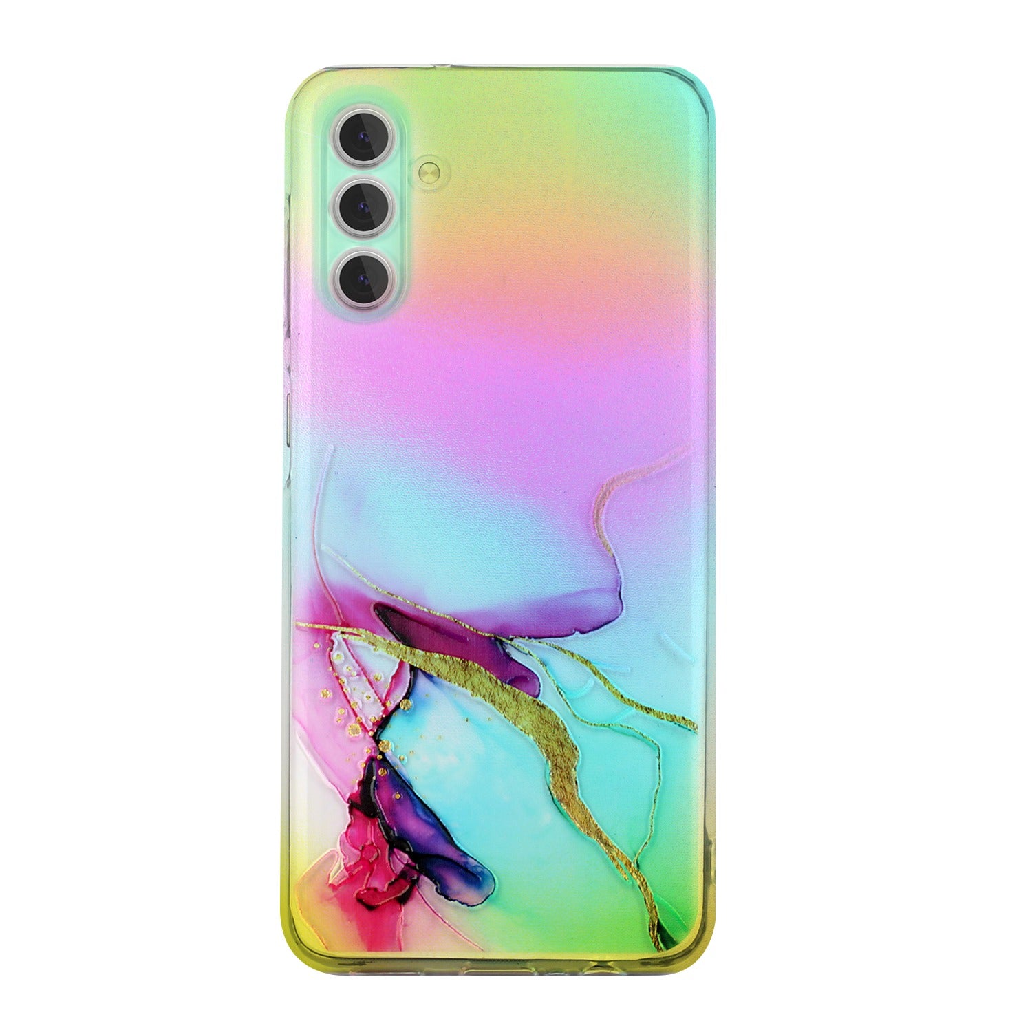 For Samsung Galaxy A35 5G Case Colorful Laser Marble Pattern TPU Phone Cover