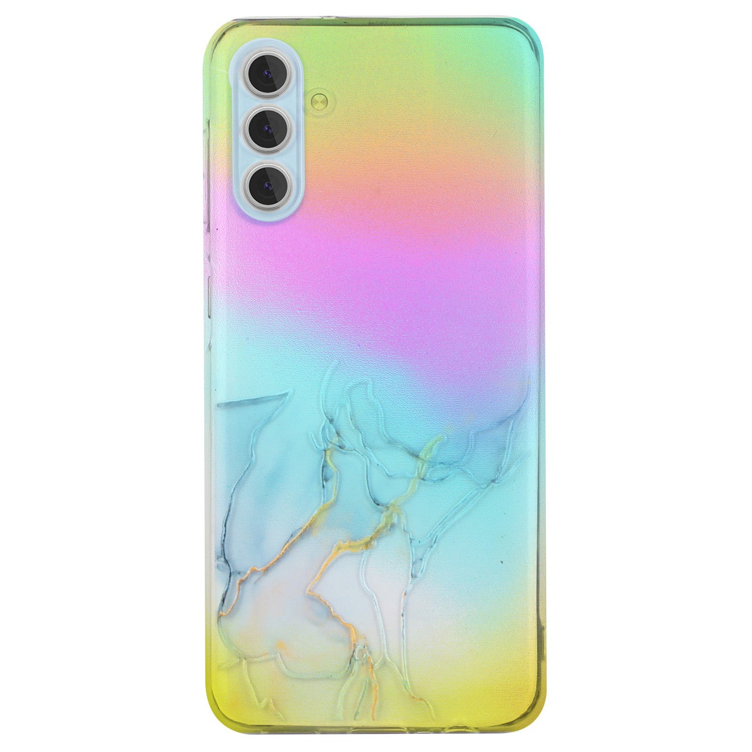 For Samsung Galaxy A25 5G (Global) (161.0 x 76.5 x 8.3mm) Phone Case Colorful Laser Marble Pattern Cover