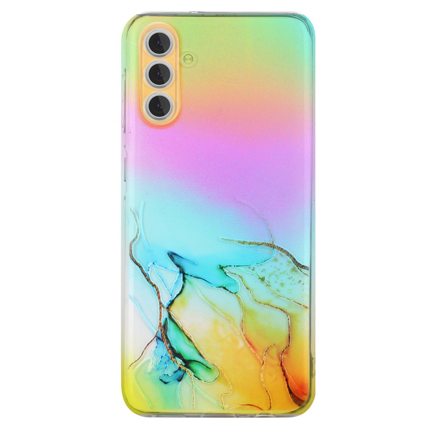 For Samsung Galaxy A25 5G (Global) (161.0 x 76.5 x 8.3mm) Phone Case Colorful Laser Marble Pattern Cover