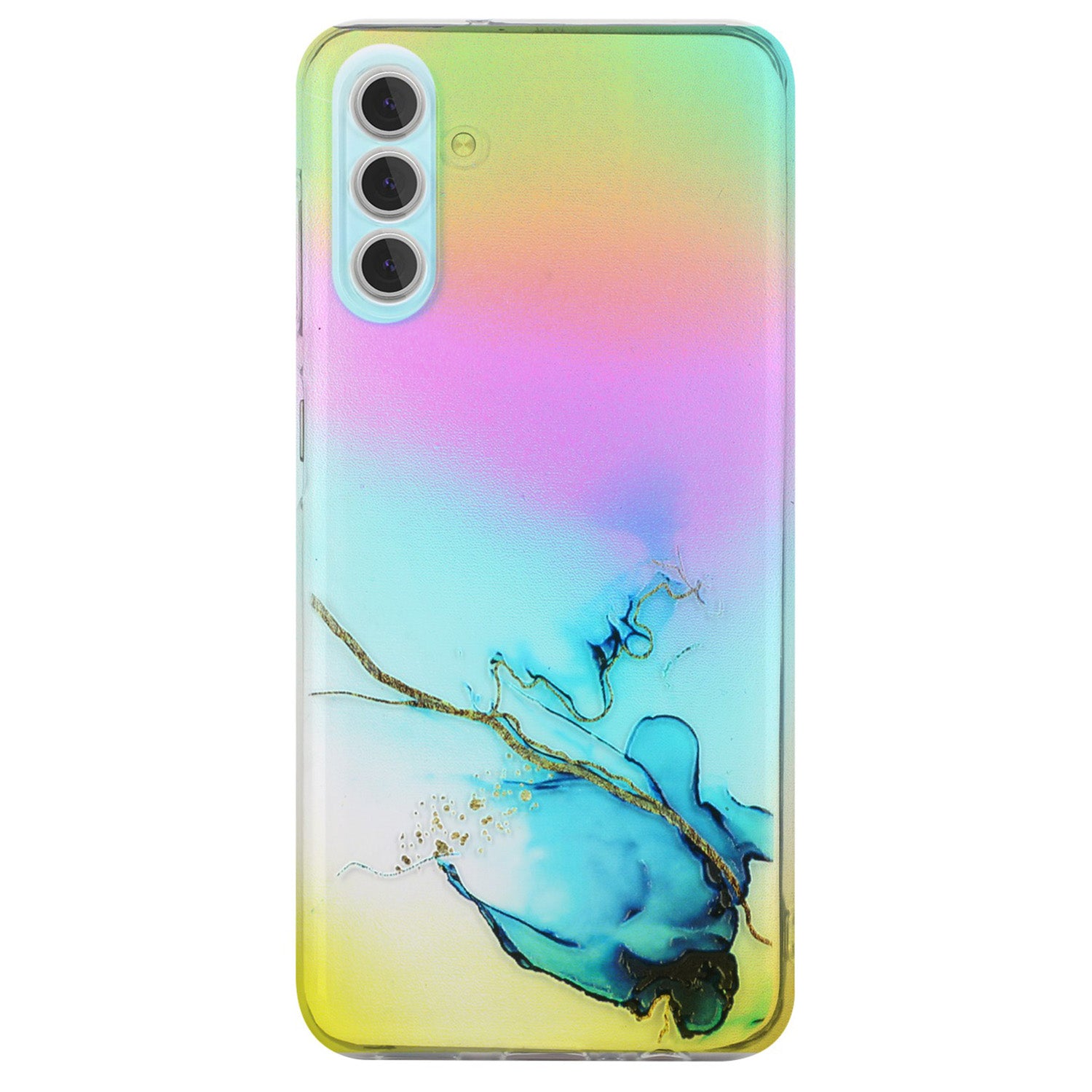 For Samsung Galaxy A25 5G (Global) (161.0 x 76.5 x 8.3mm) Phone Case Colorful Laser Marble Pattern Cover