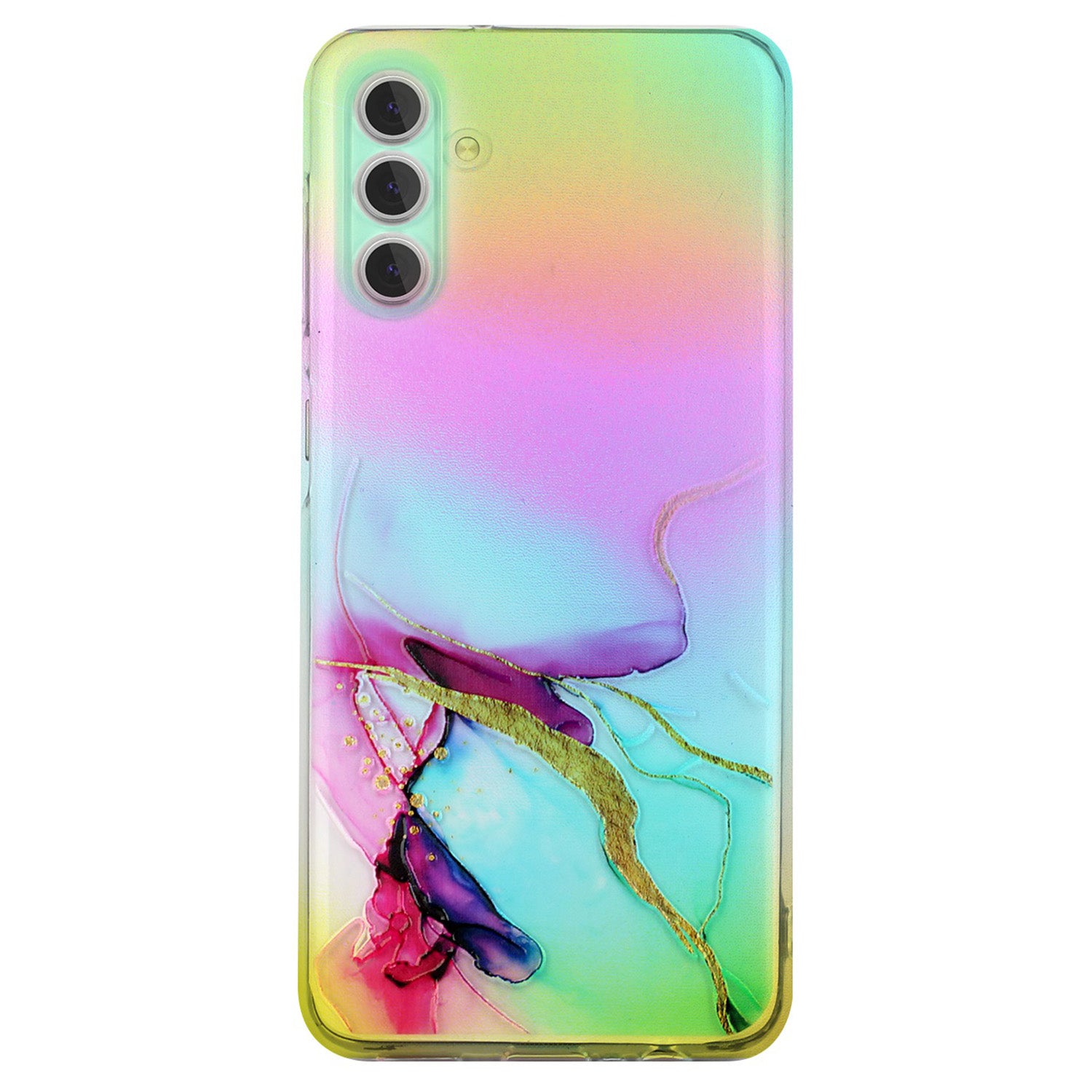 For Samsung Galaxy A25 5G (Global) (161.0 x 76.5 x 8.3mm) Phone Case Colorful Laser Marble Pattern Cover