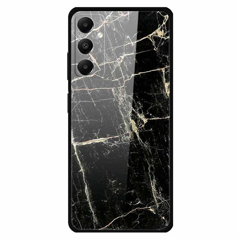 For Samsung Galaxy A05s 4G Case PC+Tempered Glass+TPU Pattern Printing Phone Cover