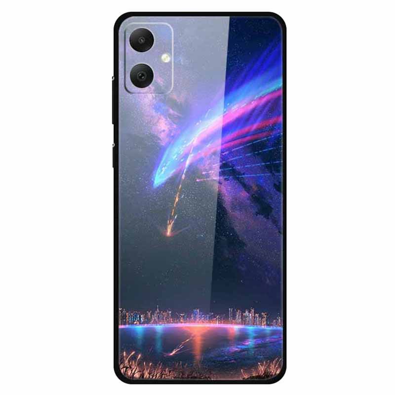 For Samsung Galaxy A05 4G Case PC+TPU+Tempered Glass Drop-proof Phone Protector